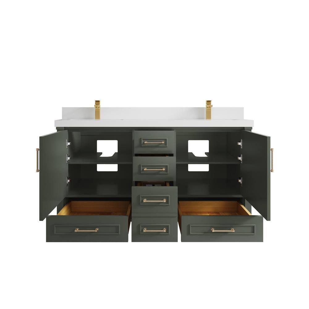 Willow Collections Aberdeen 60'' Double Bathroom Vanity with Top