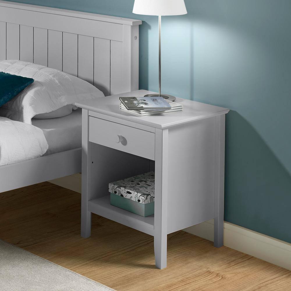 Alaterre Simplicity Nightstand, Dove Gray