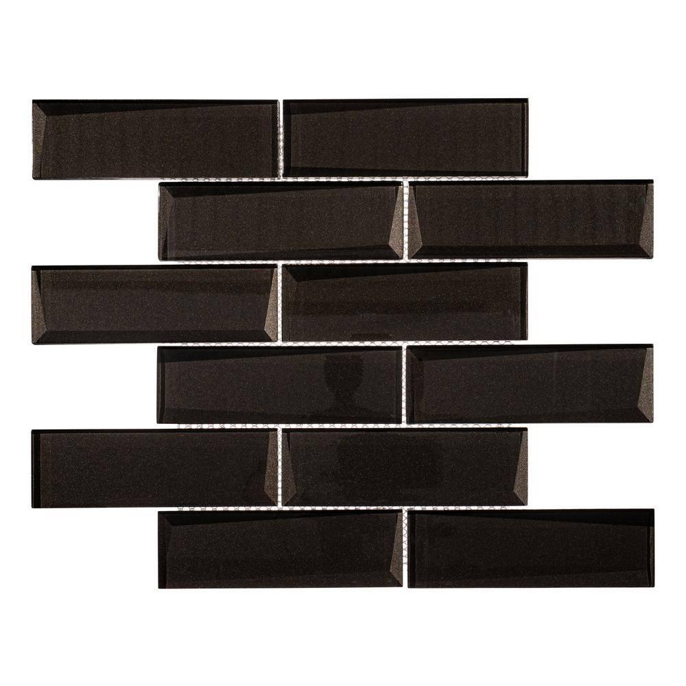 Andova Daazen 2" x 6" Glass Mosaic Kitchen Backsplash, Bathroom, Shower, Wall and Floor Tile