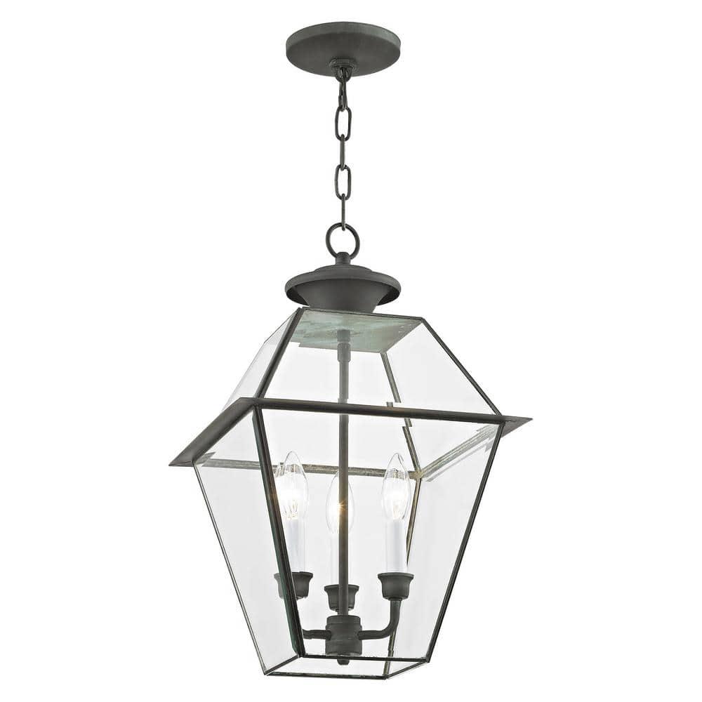 Livex Lighting Westover 3 Light Outdoor Chain Lantern