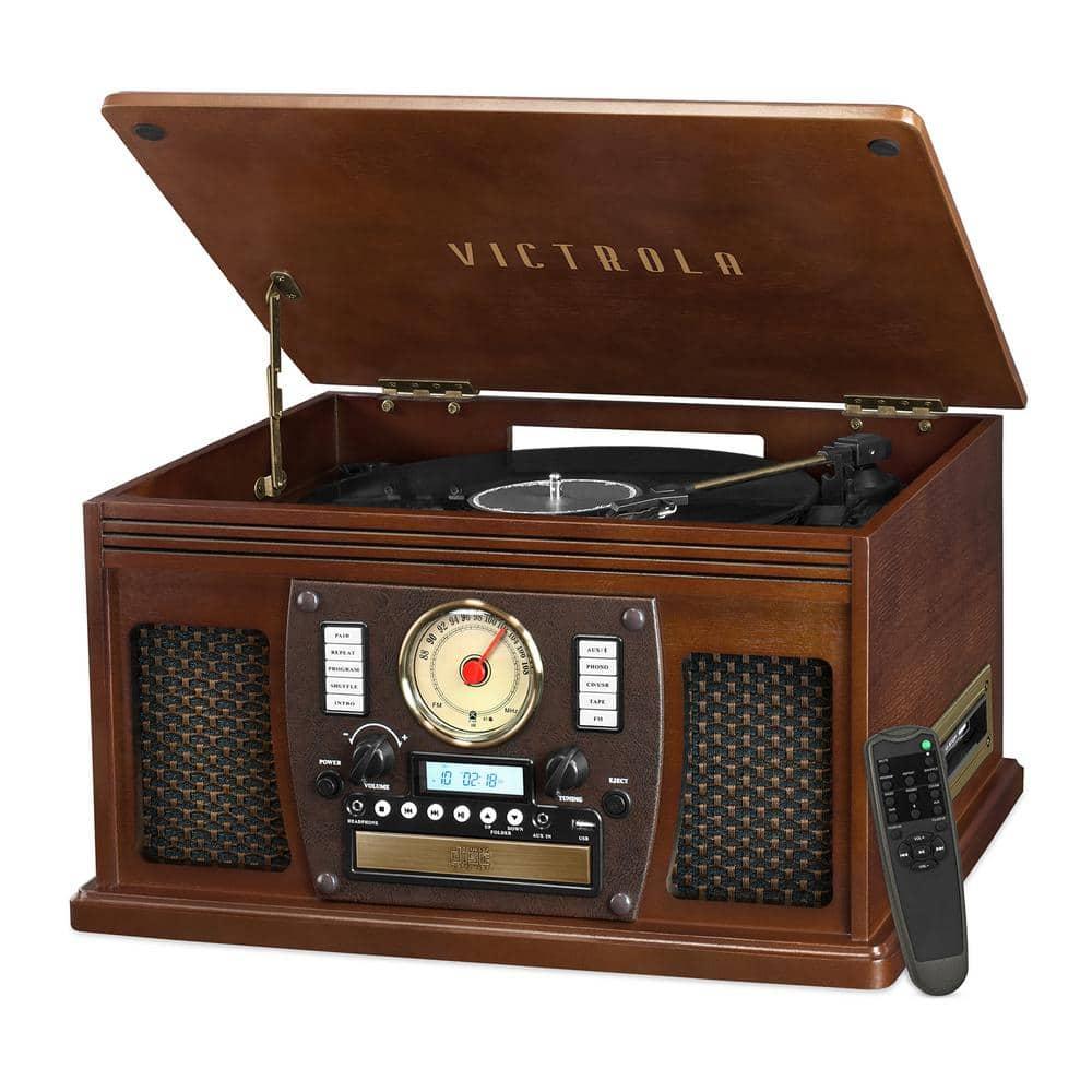 Victrola Navigator Bluetooth Record Player - Espresso: Belt Drive, Remote Control Included