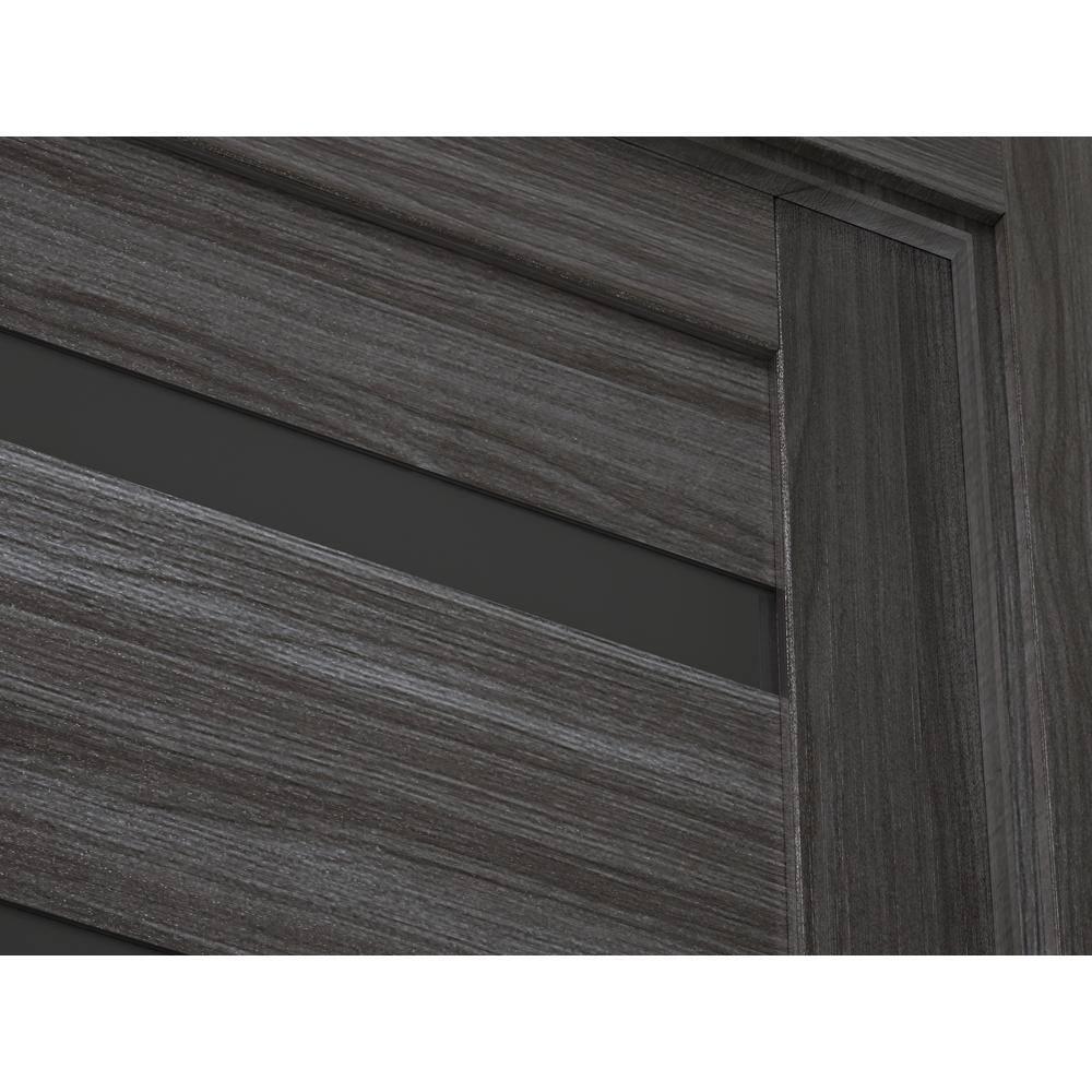 Belldinni Kina No Bore Solid Core 5-Lite Frosted Glass PP Finished Wood Composite Interior Door Slab