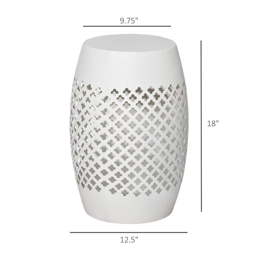 Latitude Run® Outsunny 12.5" Steel Round Patio End Table - Versatile Indoor & Outdoor Accent