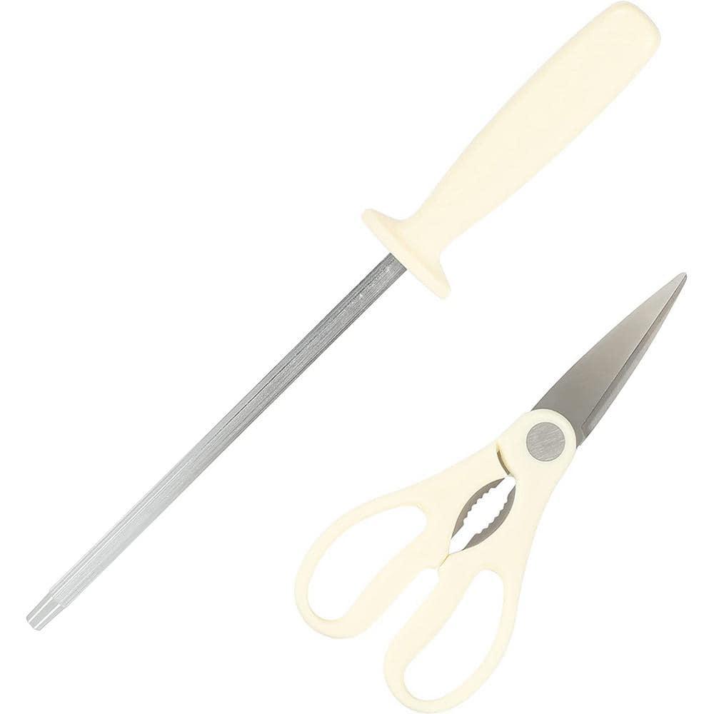 Oster Oster Evansville 14 Piece Stainless Steel Blade Cutlery Set in White