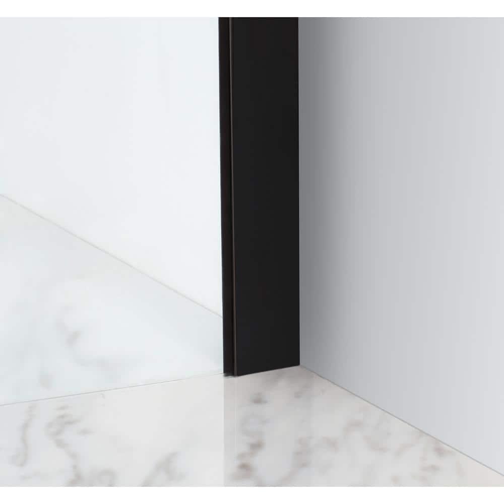Coraline XL 56" W x 80" H Single Sliding Frameless Shower Door