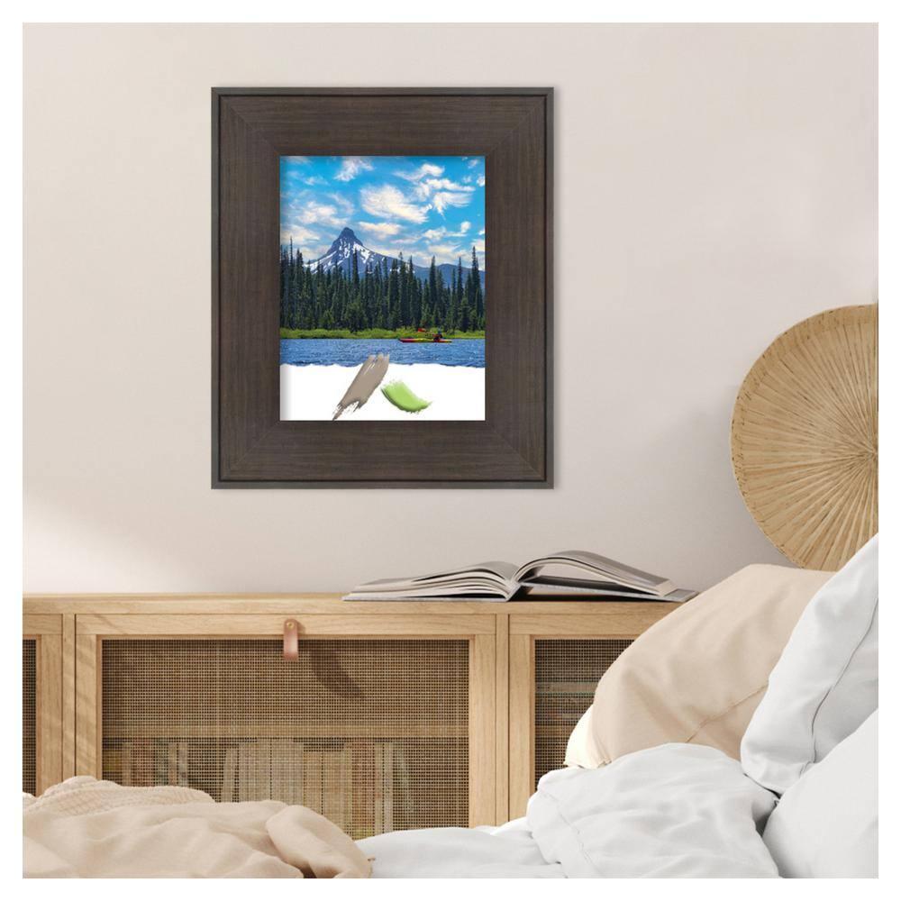 Amanti Art William Rustic Woodgrain Picture Frame Opening Size 11x14 in.