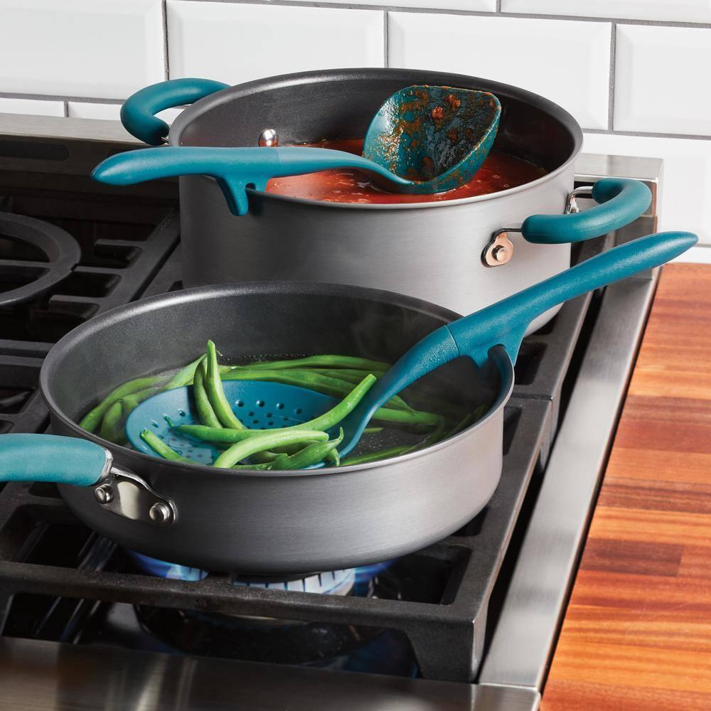 Rachael Ray Rachael Ray Lazy Tool Kitchen / Cooking Utensils Set, 2 Piece, Teal