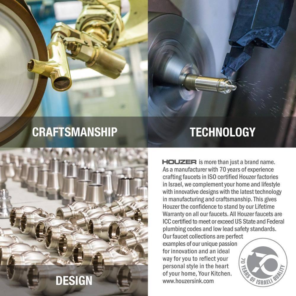 Houzer CHASS-682-BN Houzer Charlotte Kitchen Faucet with Side Spray