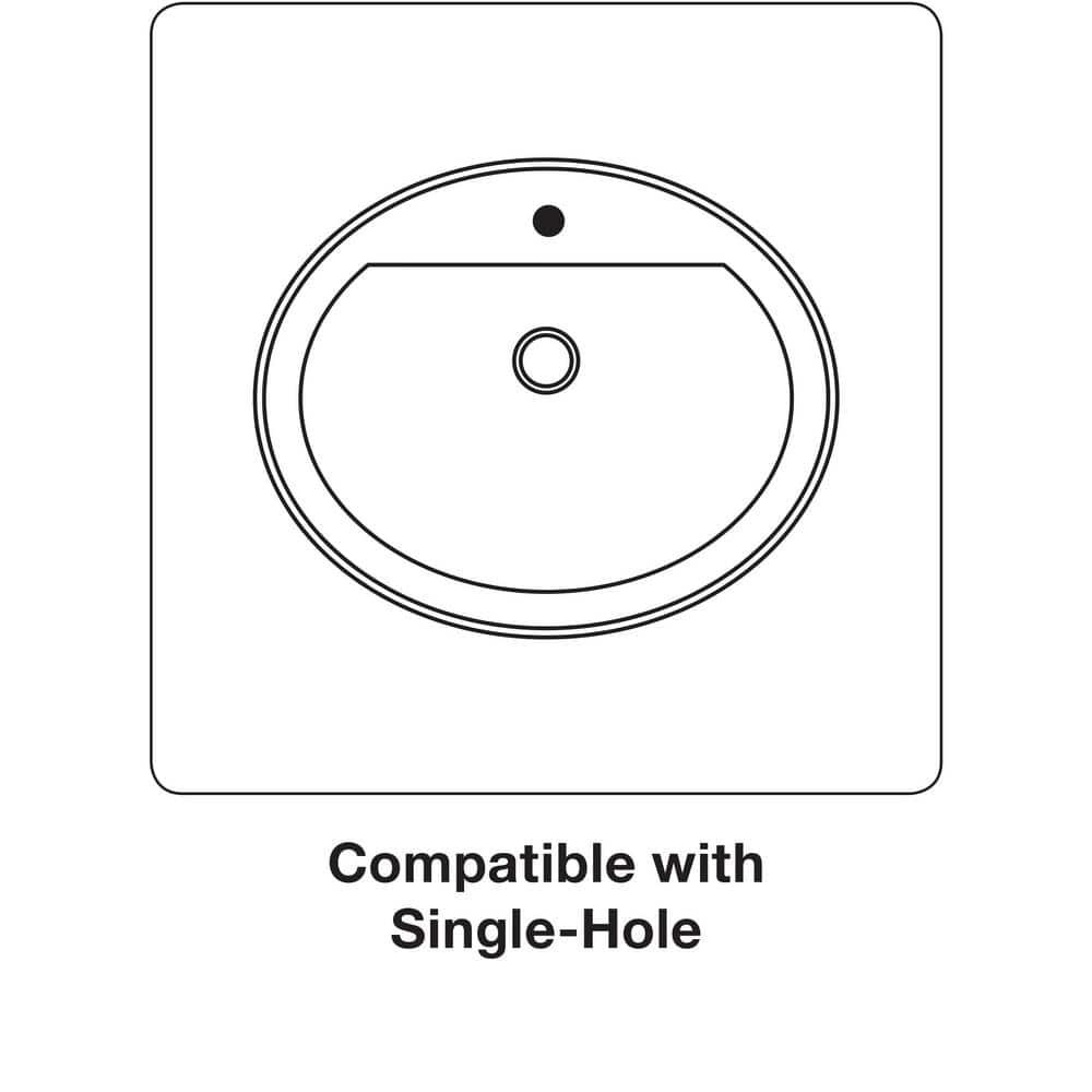 Serif® Ceramic Oval Drop-In Bathroom Sink with Overflow