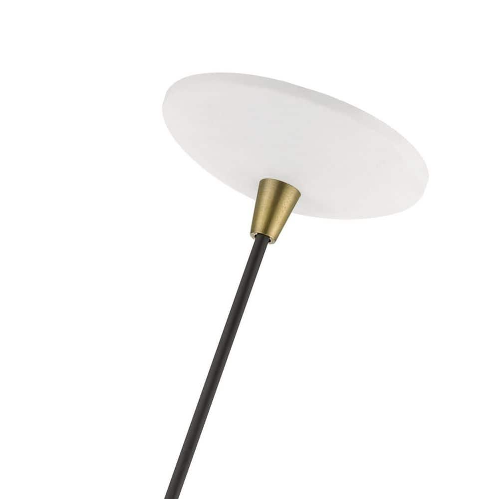 Livex Lighting Amador 1 - Light Pendant in  Textured White/Antique Brass