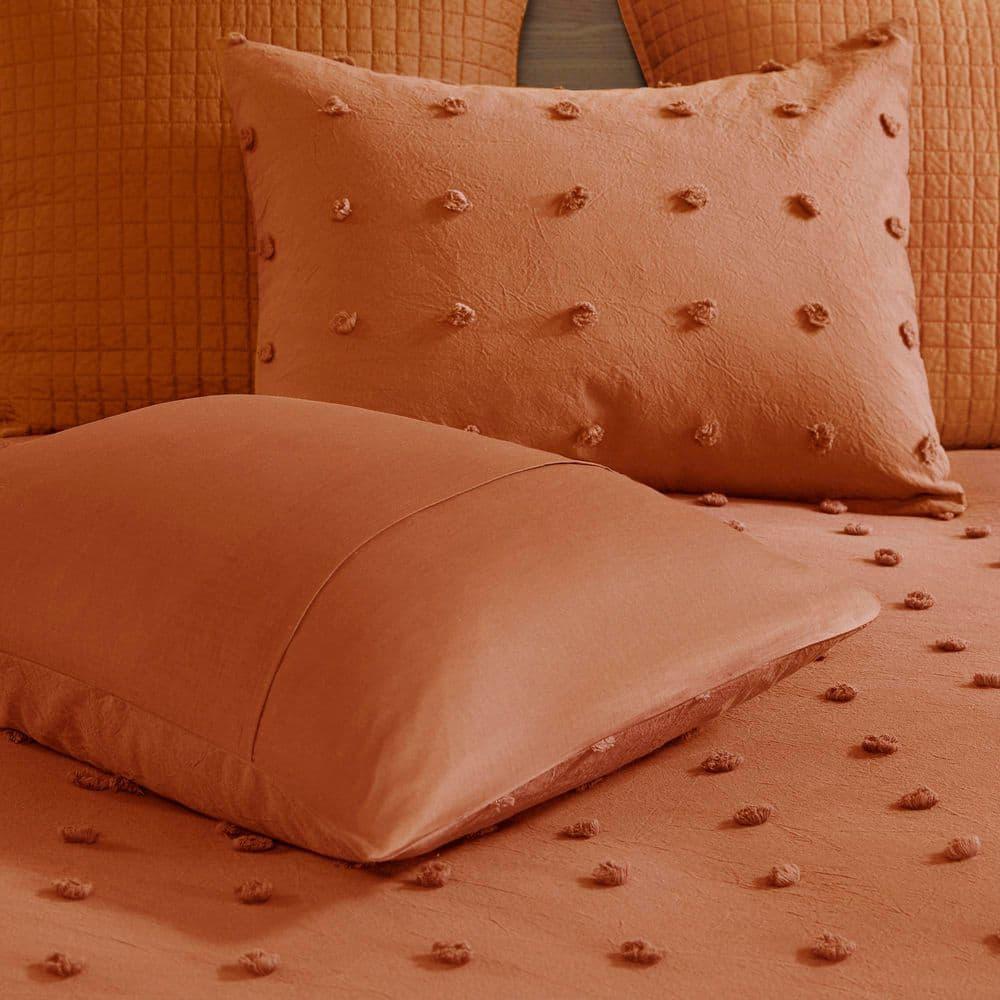 Intelligent Design Brooklyn Cotton Jacquard Duvet Cover Set with Euro Shams and Throw Pillows