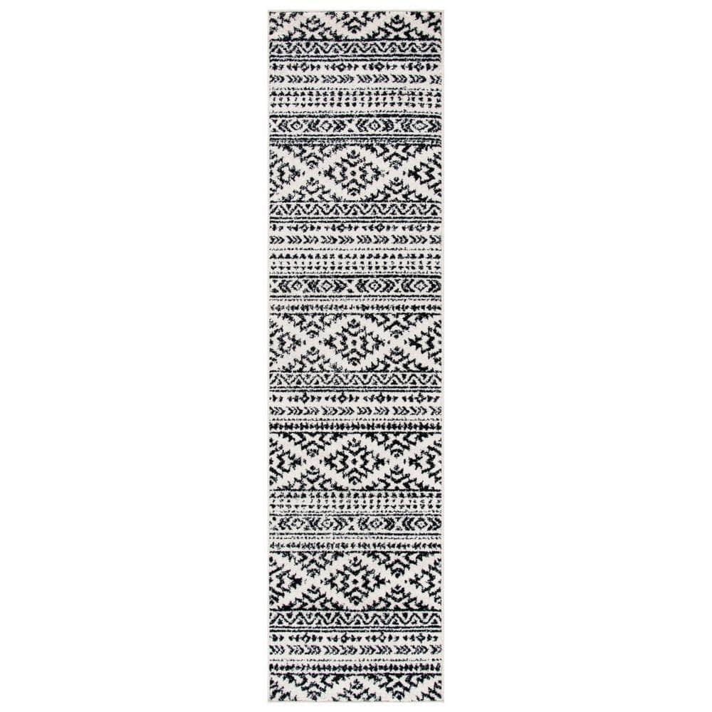 Tulum TUL272 Power Loomed Runner Rug - Ivory/Black - 2'x11' - Safavieh.