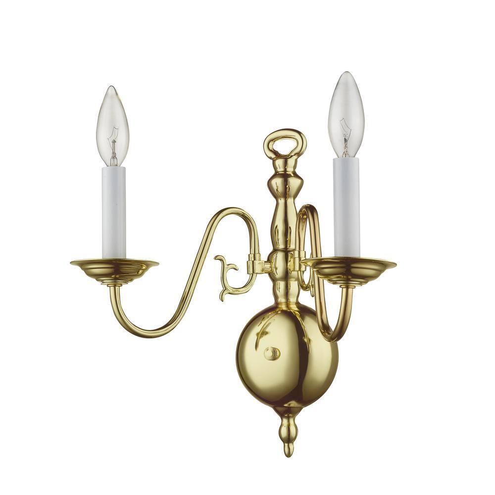 Livex Lighting Williamsburgh 2 - Light Wall Light in  Polished Brass