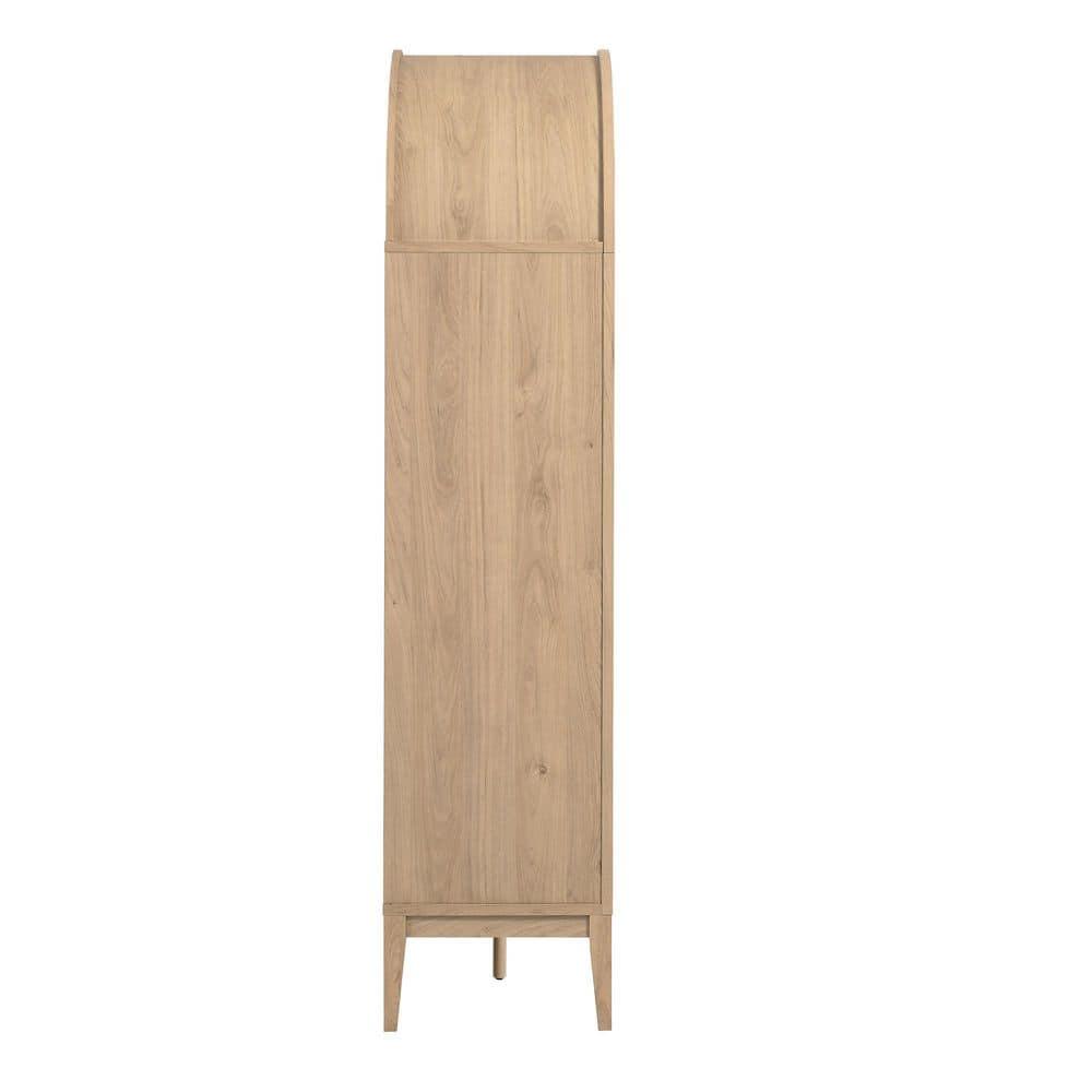 Modway Nolan Arched Bar Cabinet in Light Oak