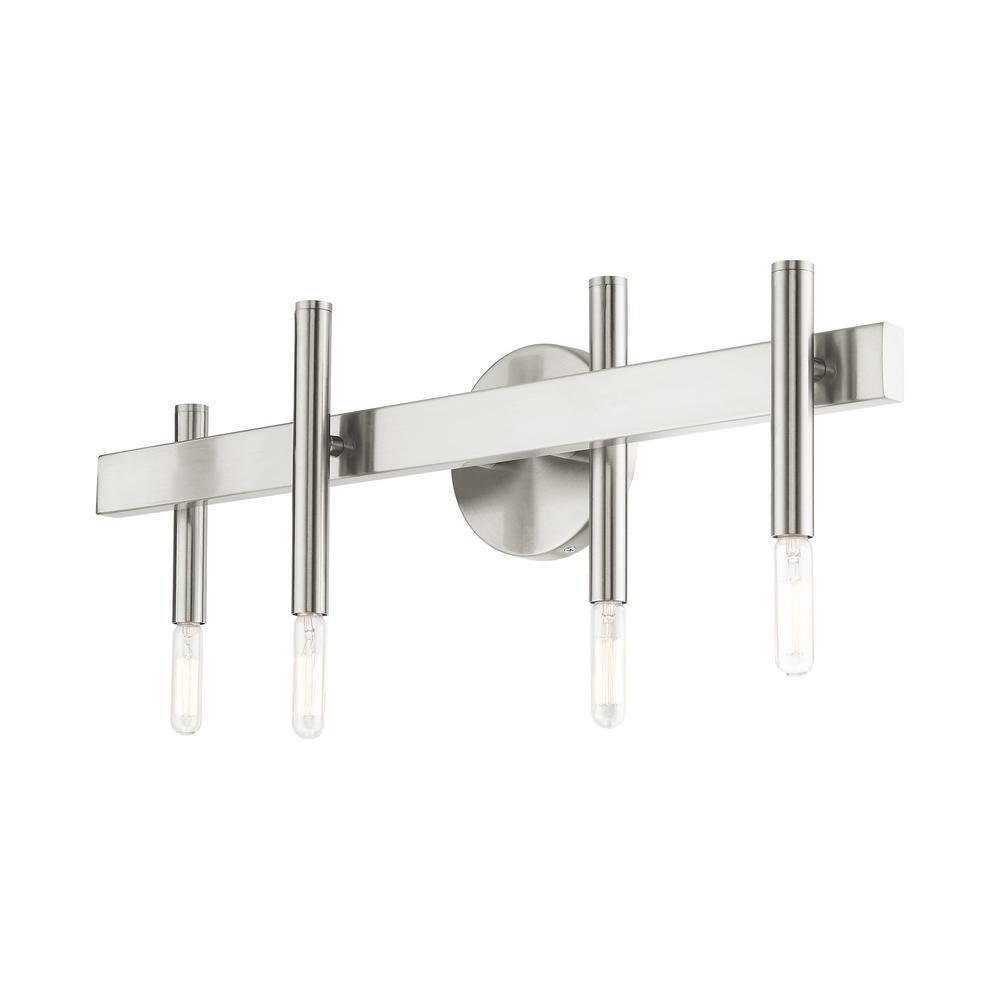 Livex Lighting Denmark 4 - Light Vanity in  Brushed Nickel