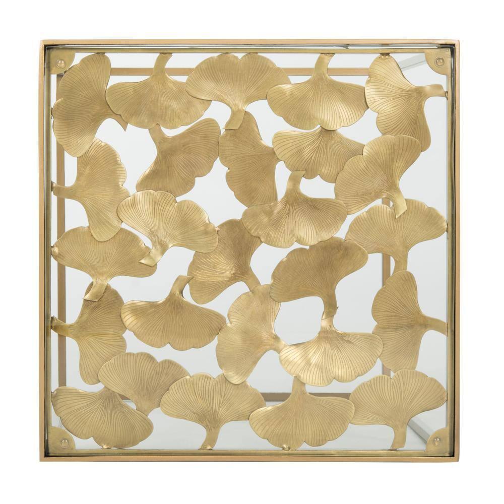 Lilian Leaf Side Table - Antique Brass - Safavieh.