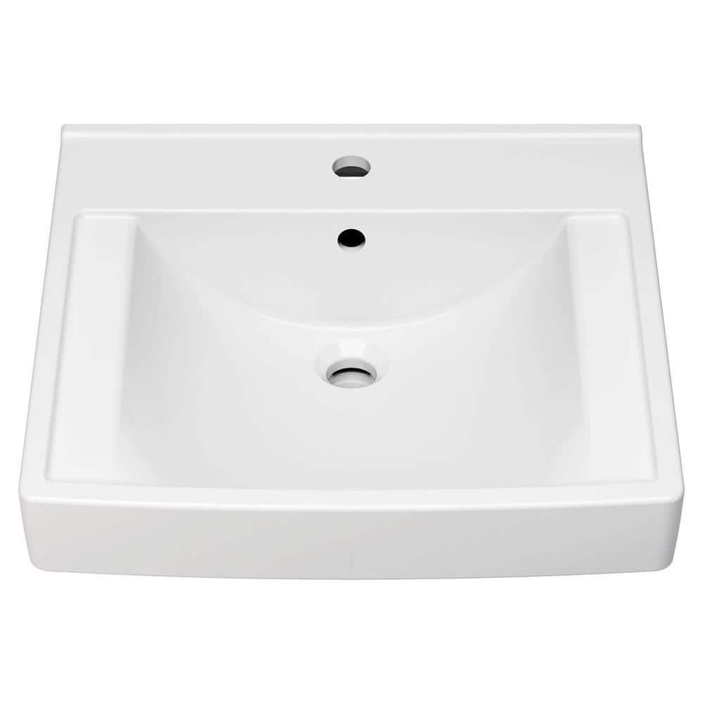 American Standard Decorum 20.25'' White Vitreous China Rectangular Bathroom Sink with Overflow