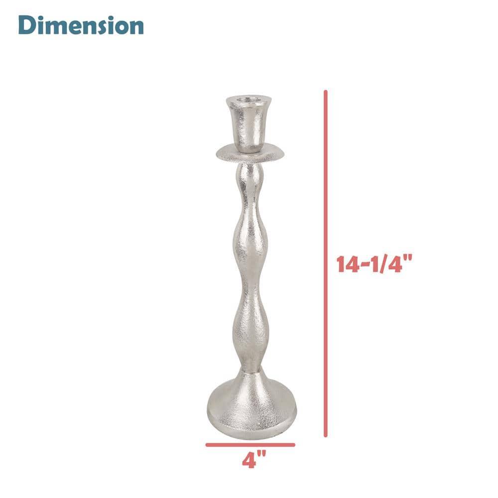 Aspen Creative Corporation 14.25'' H Aluminum Tabletop Candlestick (Set of 2)