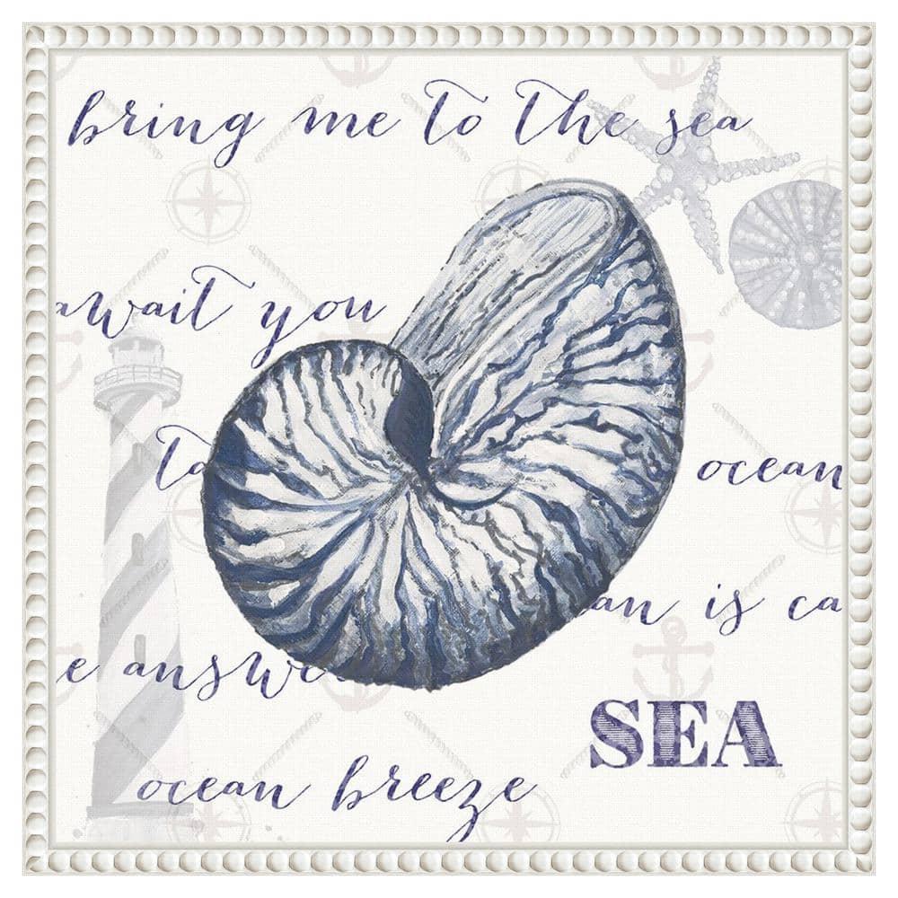 Amanti Art Indigo Ocean Treasures II by Gina Ritter Canvas Wall Art Print Framed 16 x 16-in.