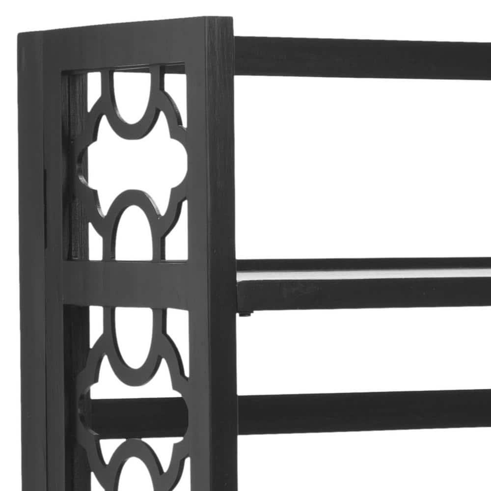 SAFAVIEH Natalie Geometric Rustic 3 Tier Low Bookcase (33.5 in. W x 13.4 in. D x 42.5 in. H)