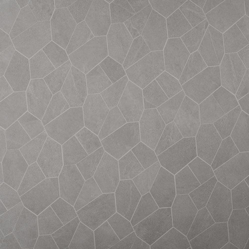 Monolith 11.81 In. X 19.68 In. Organic Pattern Matte Porcelain Mosaic Floor And Wall Tile (1.55 Sq. Ft. / Each)