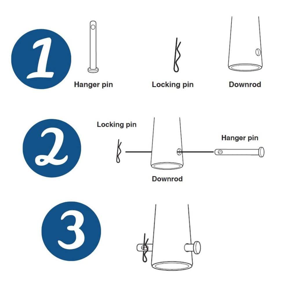 AirPro Collection 60 In. Ceiling Fan Downrod in White