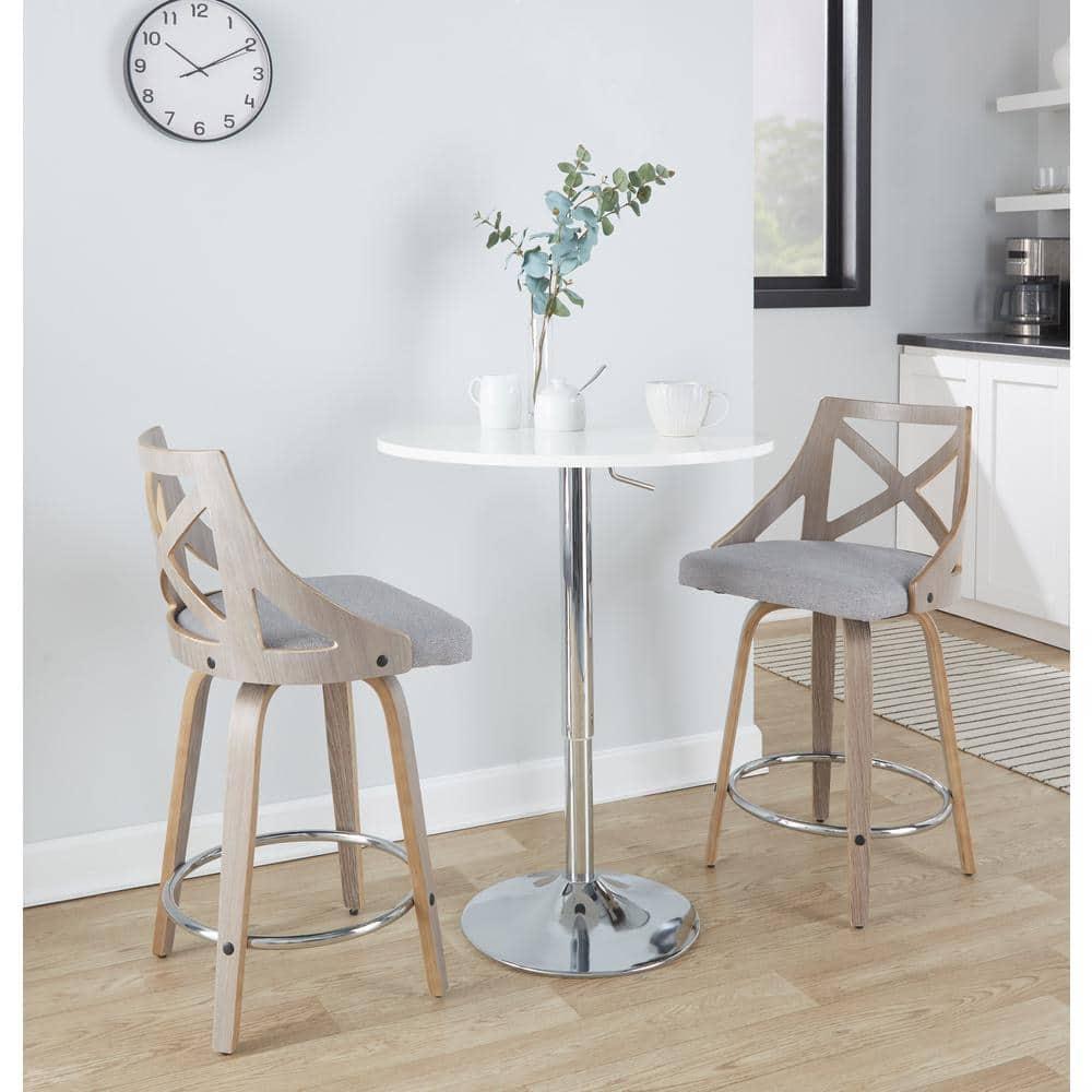 LumiSource Swivel Upholstered Counter Stool