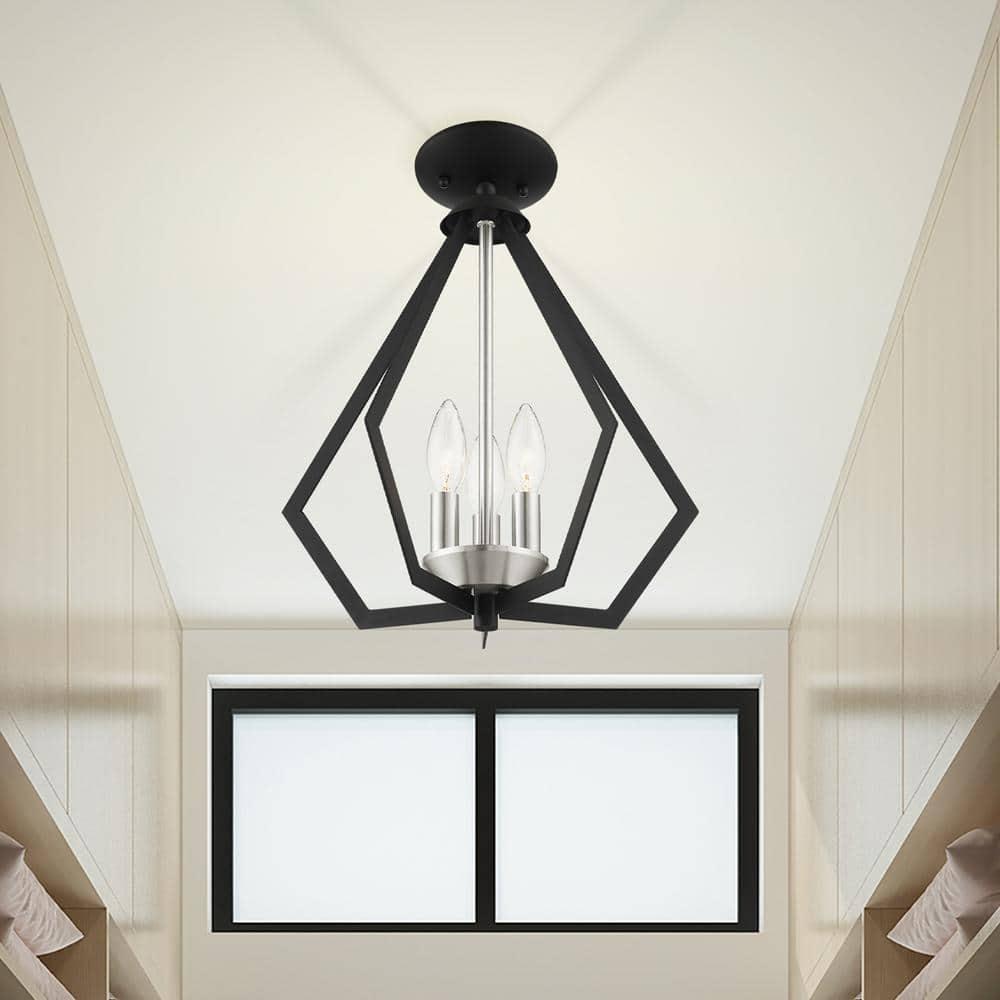 Livex Lighting Prism 3 - Light Chandelier in  Black