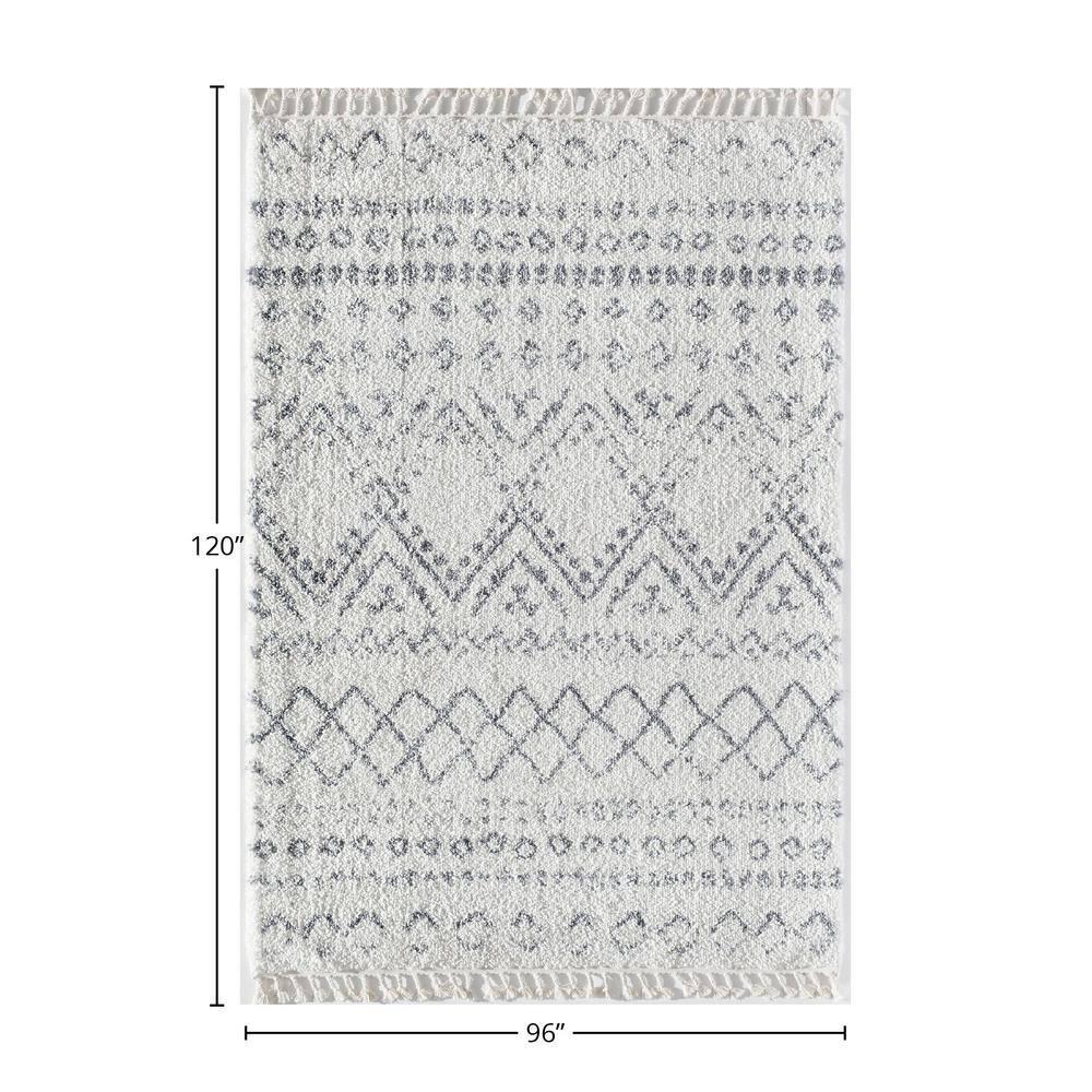 Silla Mason Shag Tribal Shadow Gray Area Rug