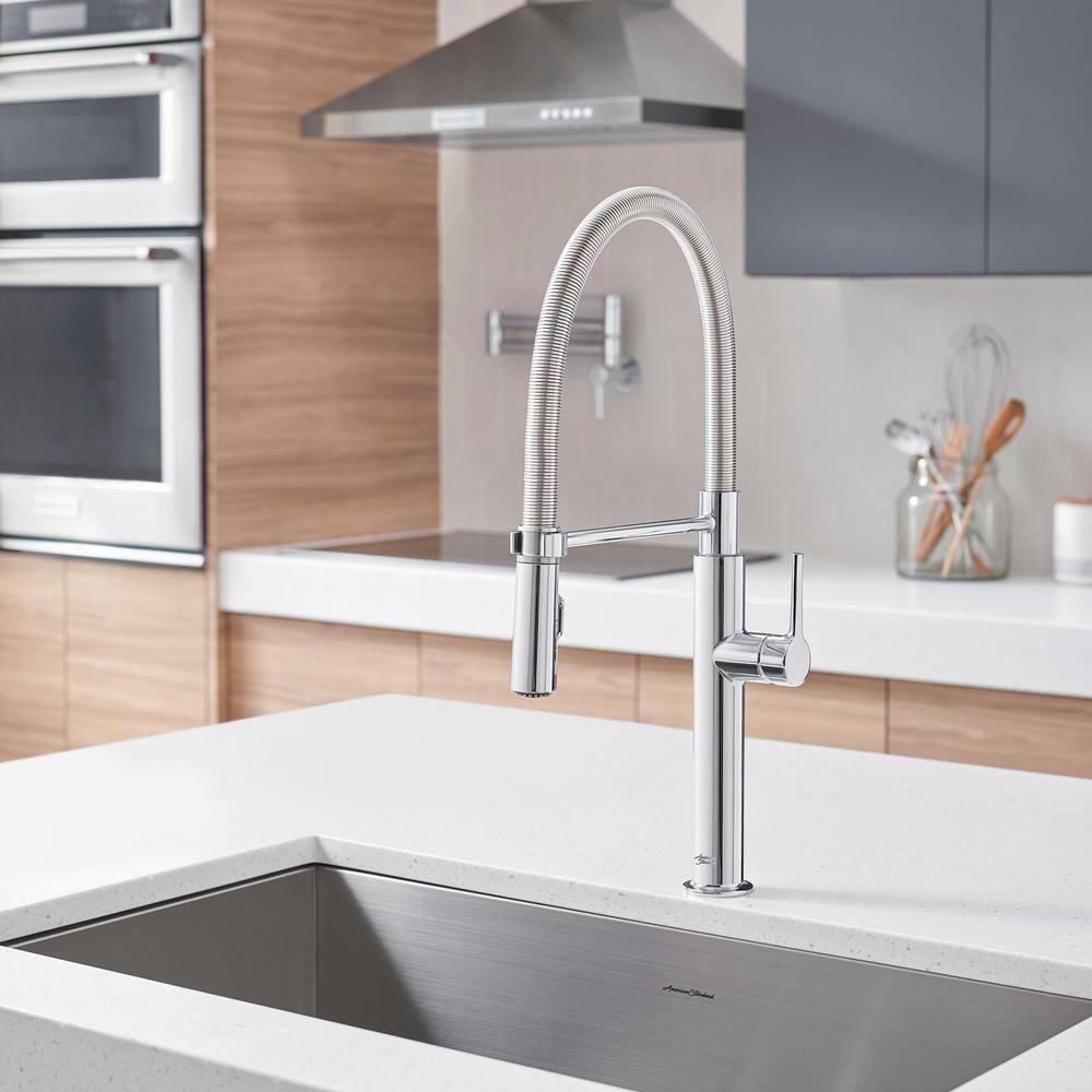 American Standard Studio S Semi Professional Pull-Down Kitchen Faucet with Spring Spout in Polished Chrome