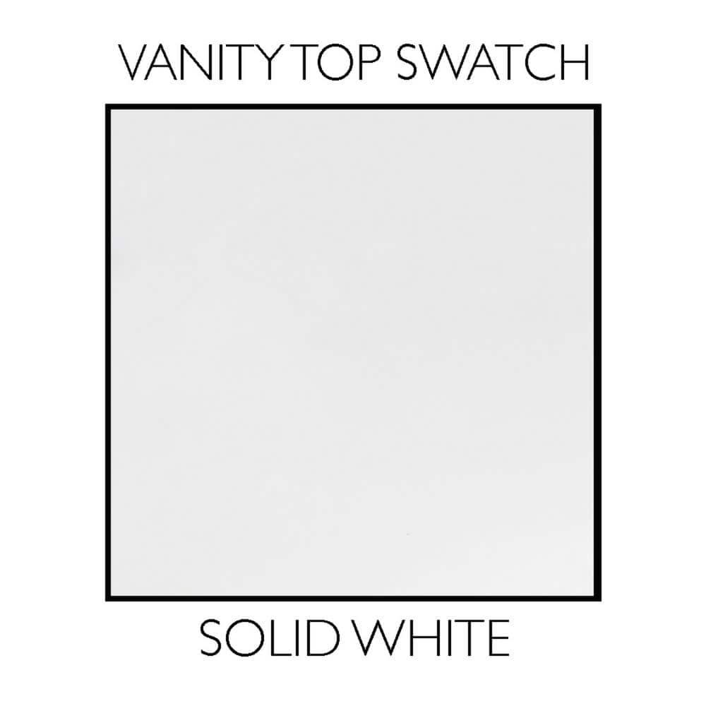 25" White Single Bathroom Vanity Sink Top