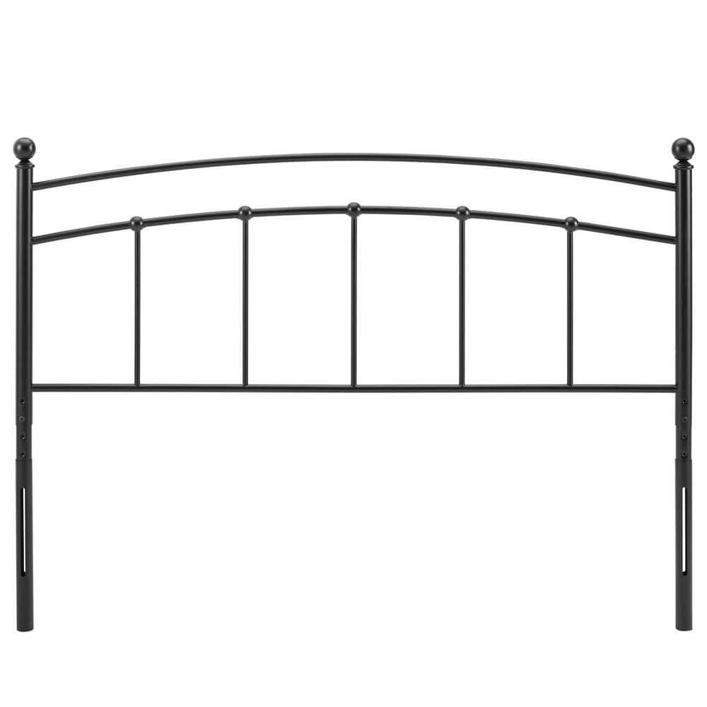 Modway Abigail Queen Modern Style Powder Coated Iron Headboard in Black