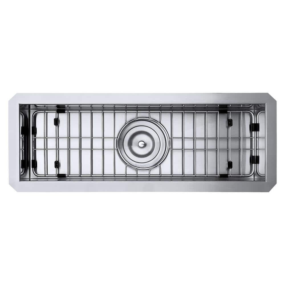 Ruvati Bar Prep Sink Narrow Trough Undermount 16 Gauge Stainless Steel Single Bowl