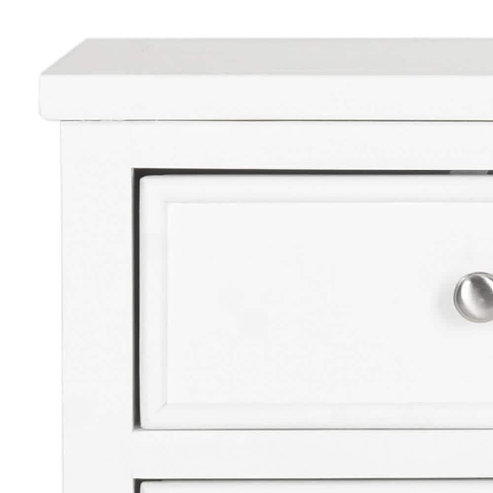 Toby Accent Table with Storage Drawers - White - Safavieh.