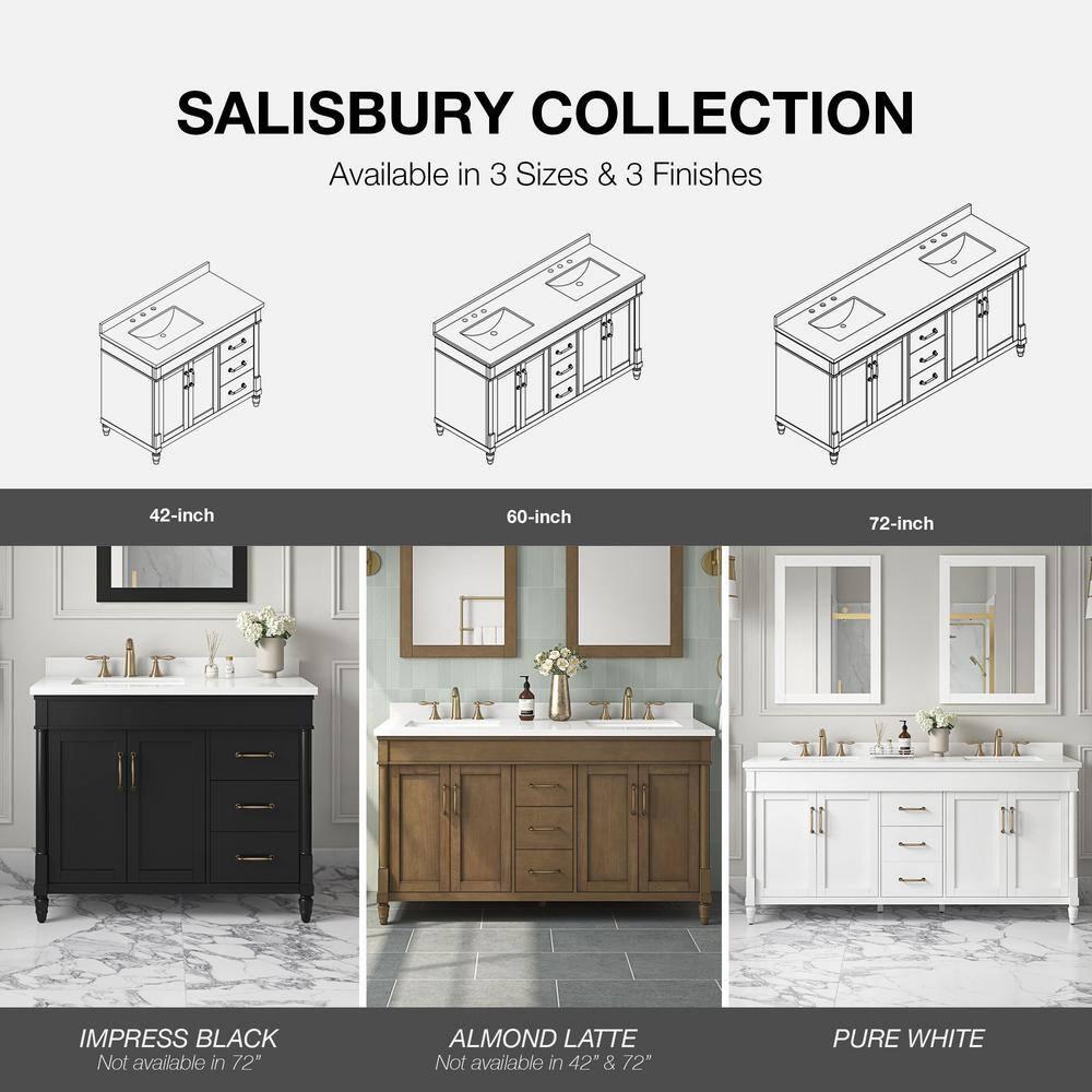 Ove Decors OVE Decors Salisbury 72 in. Double Sink Bathroom Vanity in Pure White