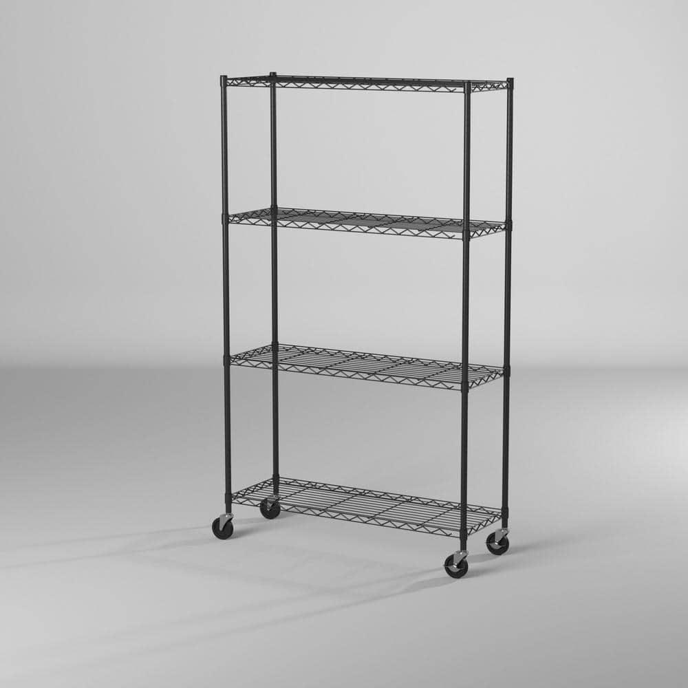36'' W Steel Height -Adjustable Shelving Unit with Wheels