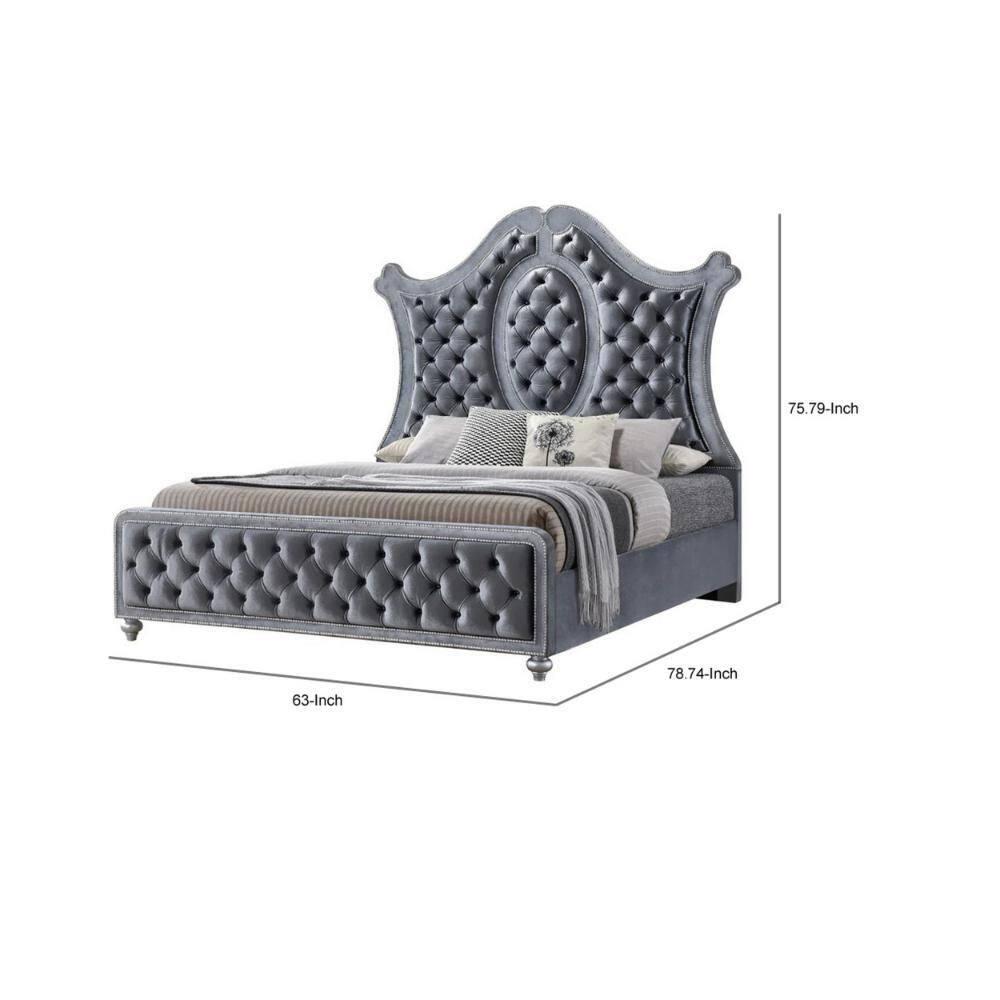 Benjara Rall Upholstered Bed