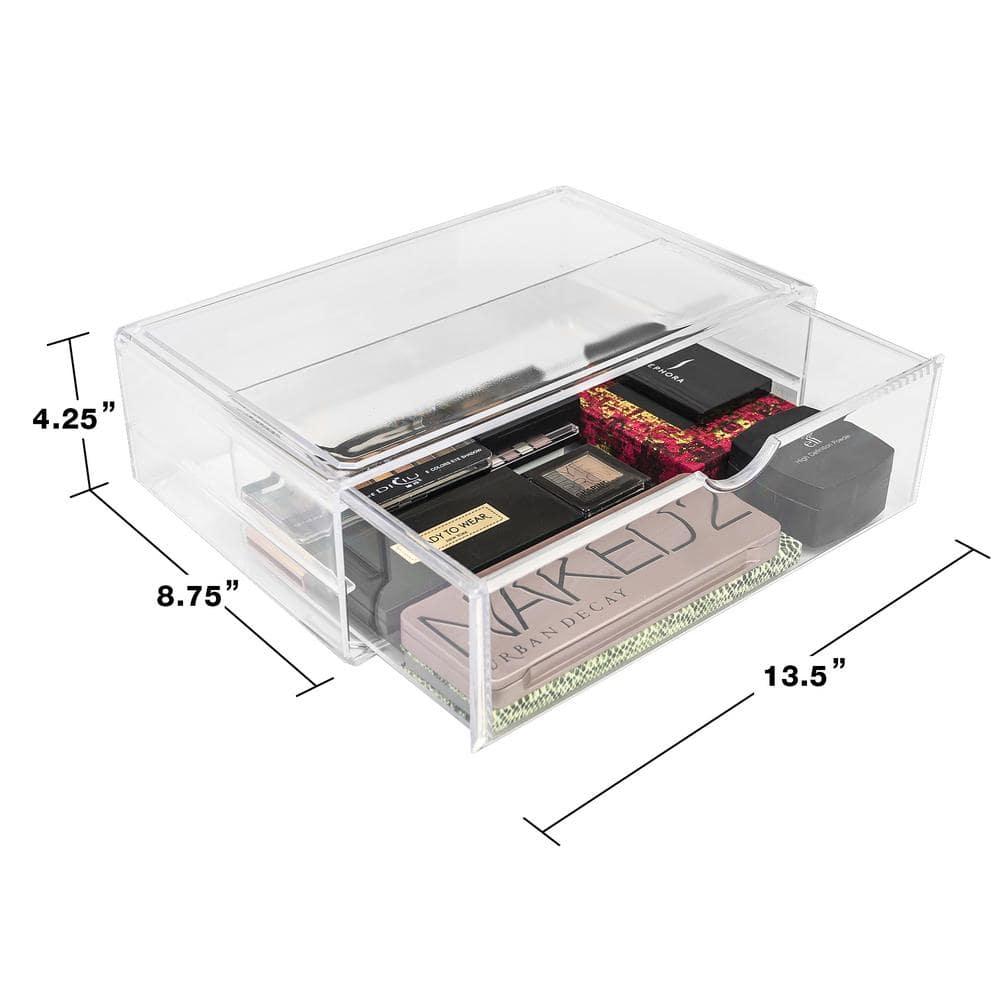 Sorbus Sorbus Single Cosmetic Acrylic Drawers for Organizing, Stackable, Large in Clear