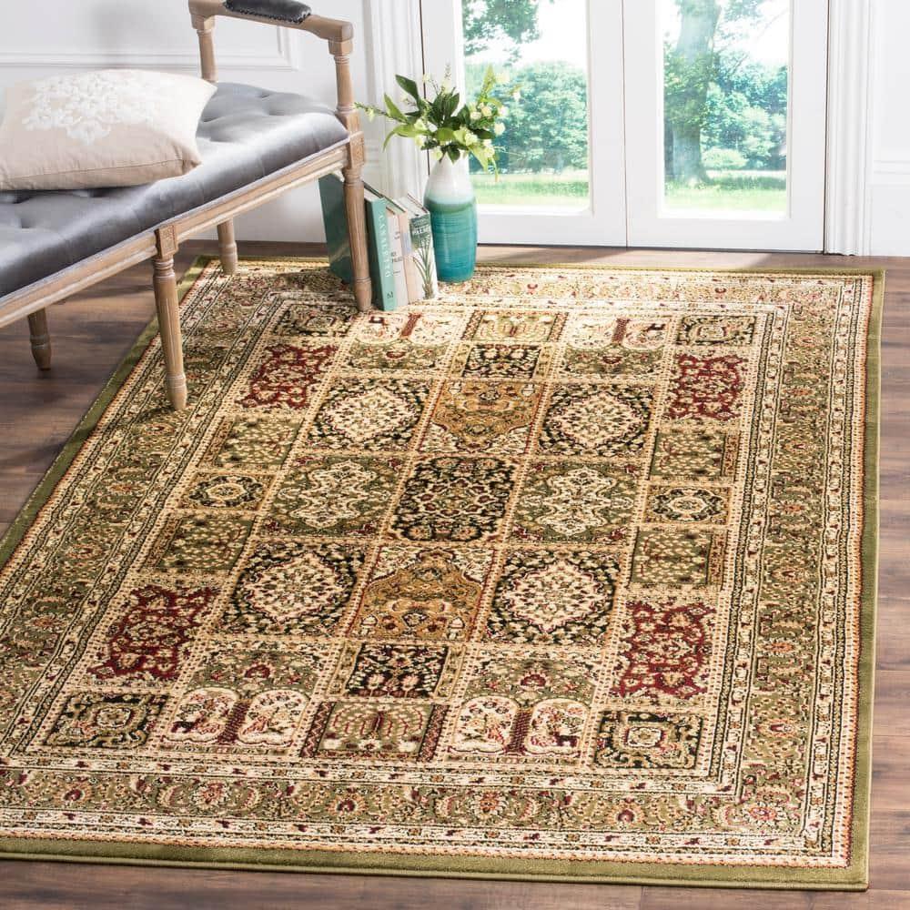 Lyndhurst LNH217 Power Loomed Area Rug - Multi/Green - 5'3"x7'6" - Safavieh.