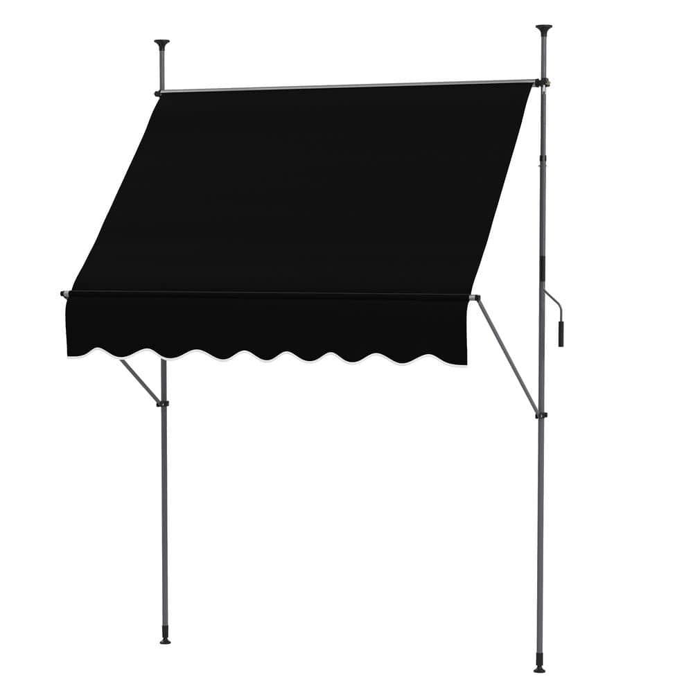 Outsunny D Polyester Cover Retractable Patio Awning