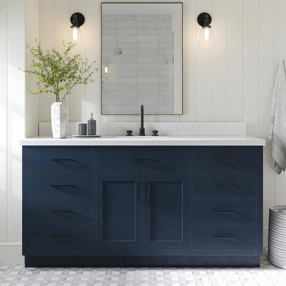 Hepburn 66 in. W x 21.5 in. D x 34.5 in. H Single Sink Freestanding Bath Vanity Cabinet without Top in Midnight Blue