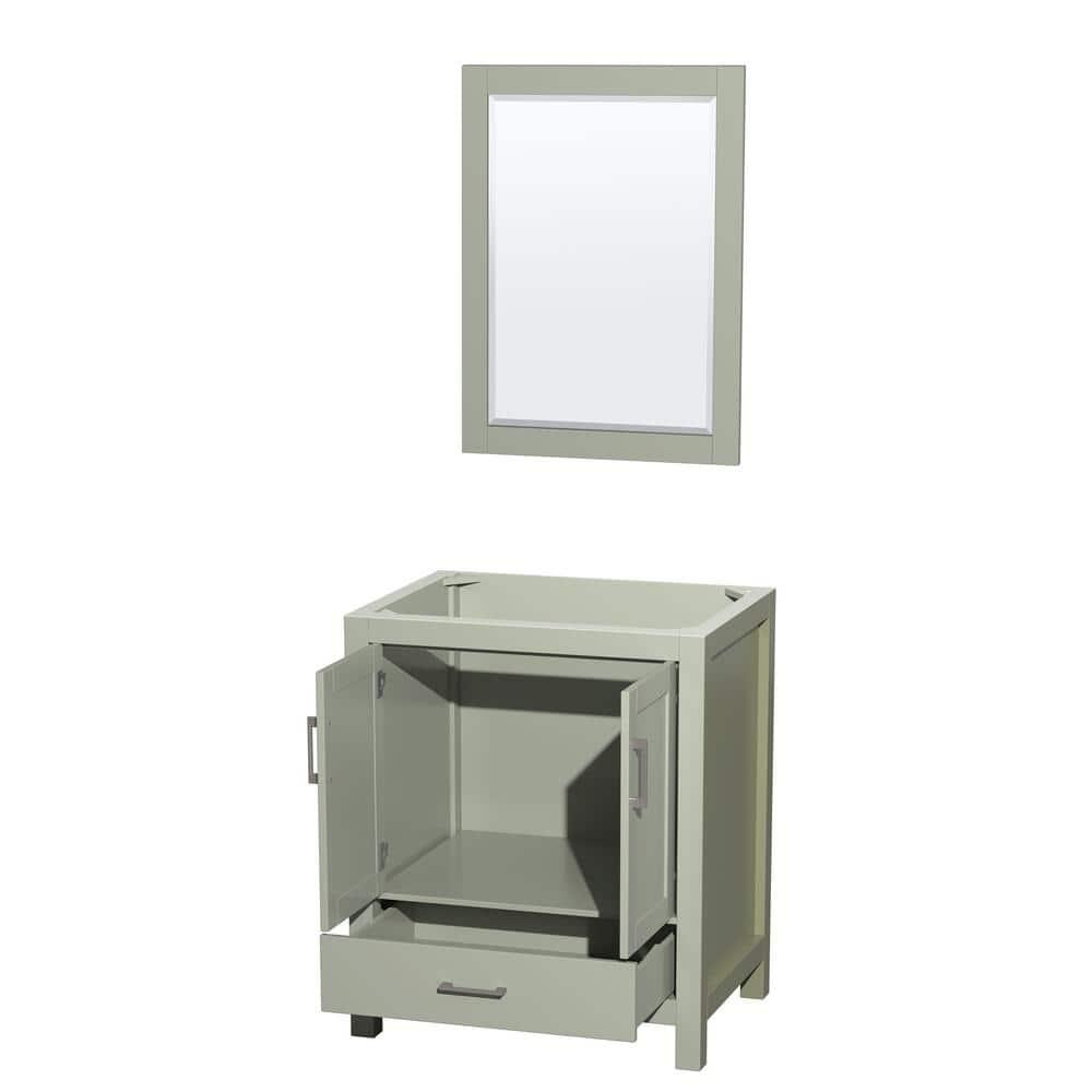 Wyndham Collection Sheffield 29" Freestanding Single Vanity Base Only with 24" Mirror