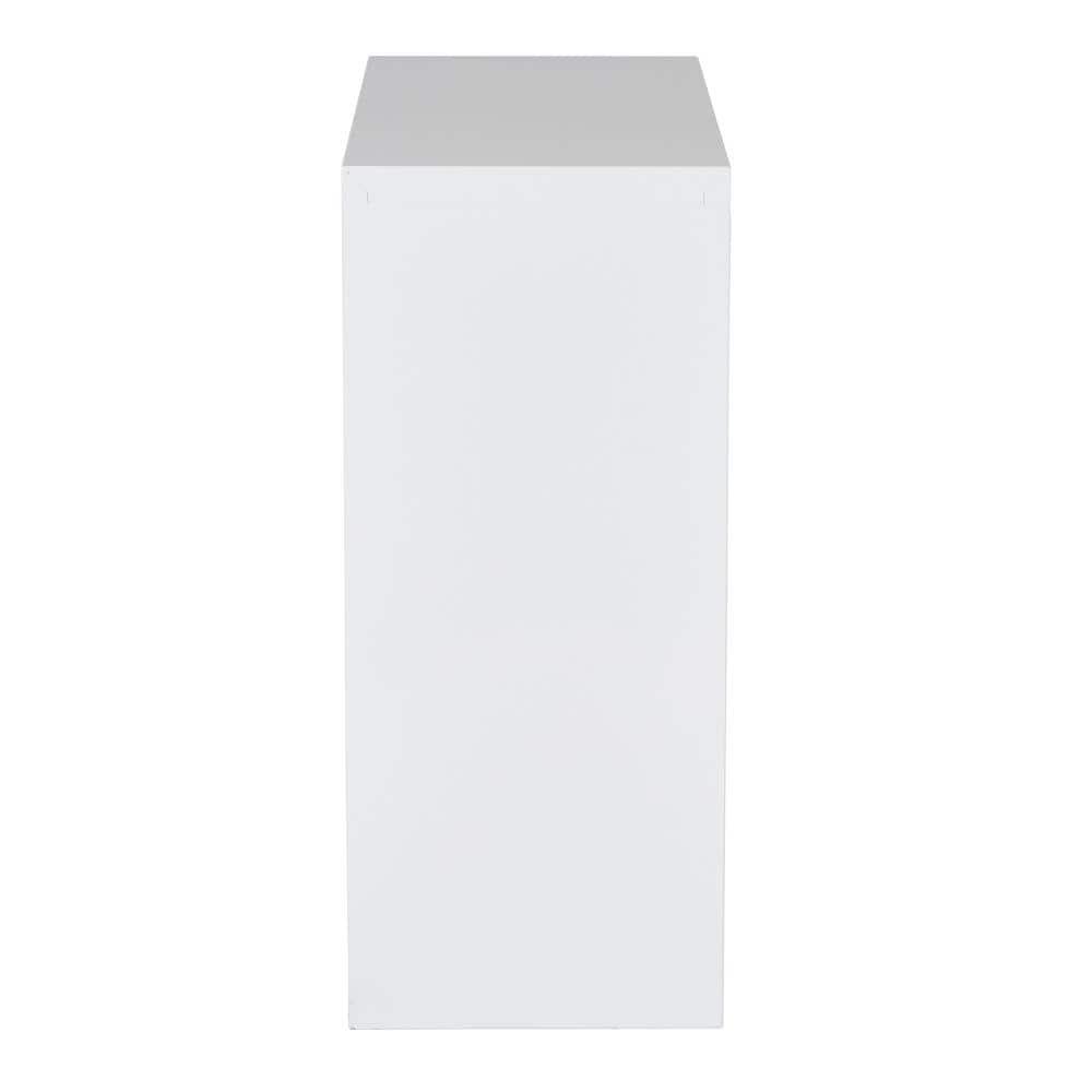 OSP Home Furnishings Metal Bookcase in White Finish