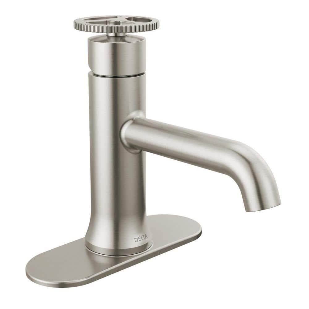Trinsic Single Hole Bathroom Faucet with Wheel Handle, Single Handle Bathroom Sink Faucet