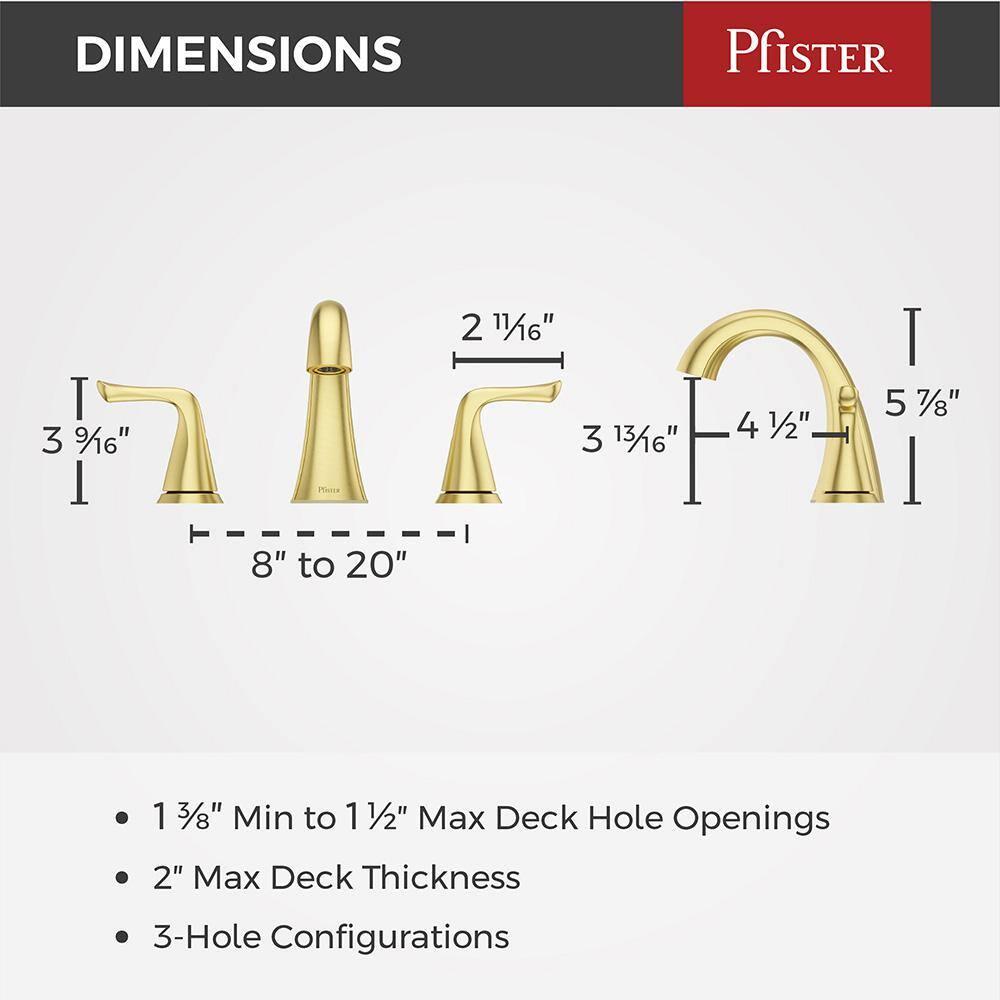 Willa Widespread Bathroom Faucet with Drain Assembly