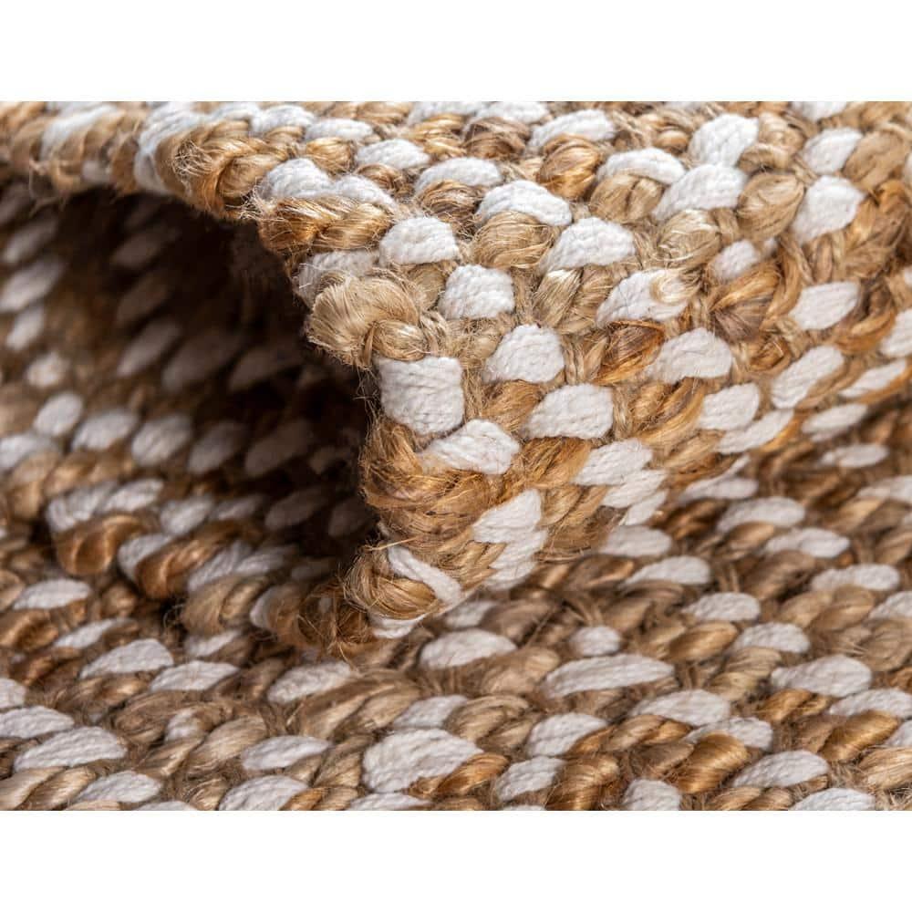 Unique Loom 3' 3 x 5' 1 Assam Chunky Jute Natural Area Rug