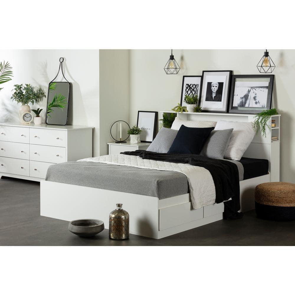 South Shore Vito 1-Drawer Nightstand - End Table with Storage White