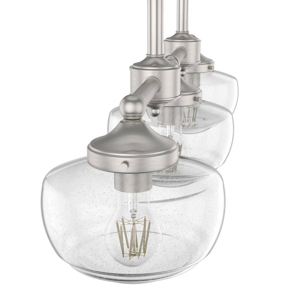 Saddle Creek 3 - Light Kitchen Island Linear Schoolhouse Chandelier