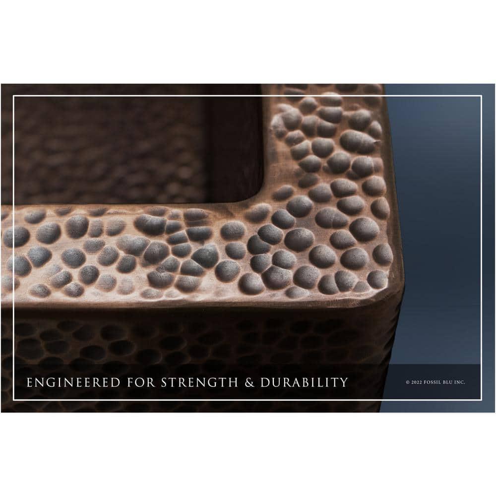 FSW1106 LUXURY 30-INCH HEAVY 12-GAUGE DARK PATINA COPPER FARMHOUSE SINK, INCLUDES ACCS, FLAT FRONT