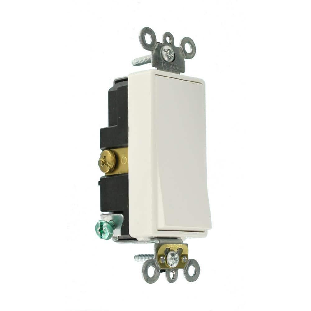 Leviton 56080-2W 3A, 24V AC/DC Low Voltage Momentary Contact Single Pole Single Throw Decora Plus Switch, Center Off, Commercial Spec Grade - WHITE